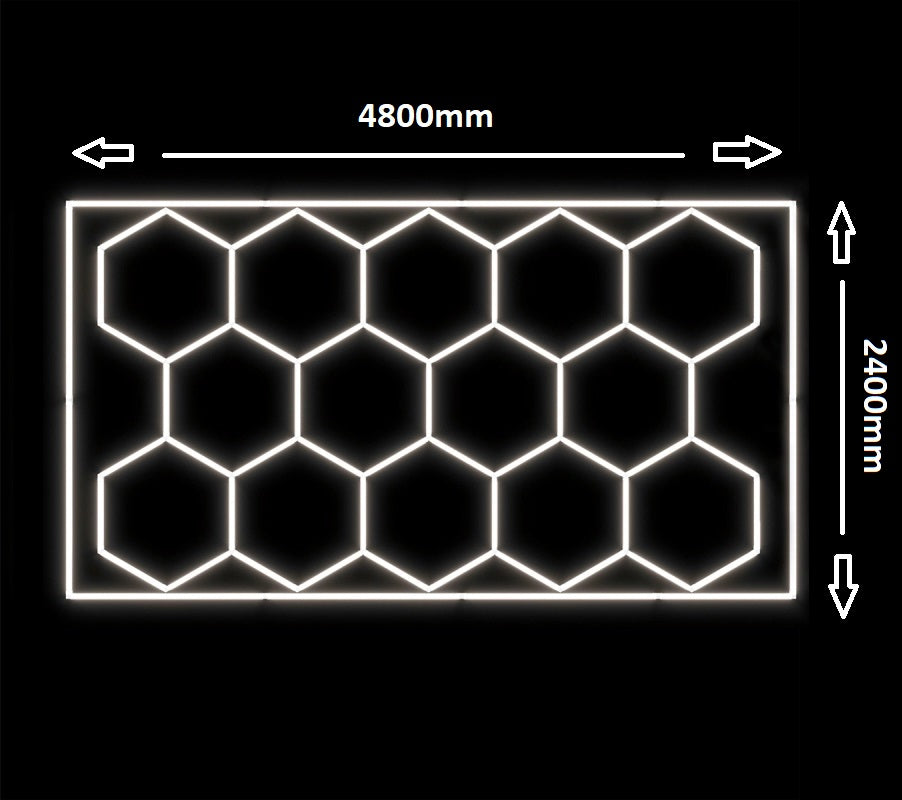 Hexagon LED Beleuchtung für PKW Aufbereitung, optimale Ausleuchtung für professionelle Fahrzeugpflege und Detailing